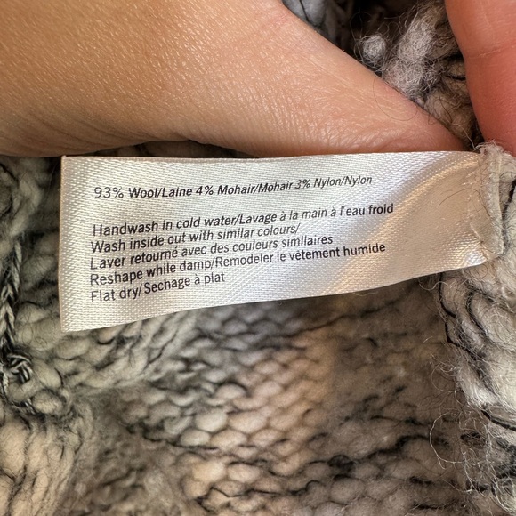 Filippa K. Chunky Cozy wool mohair Gray Knit Cardigan size medium luxe - Picture 6 of 9